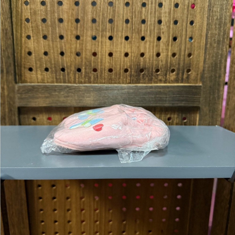 Pink Slippers with Butterfly & Heart